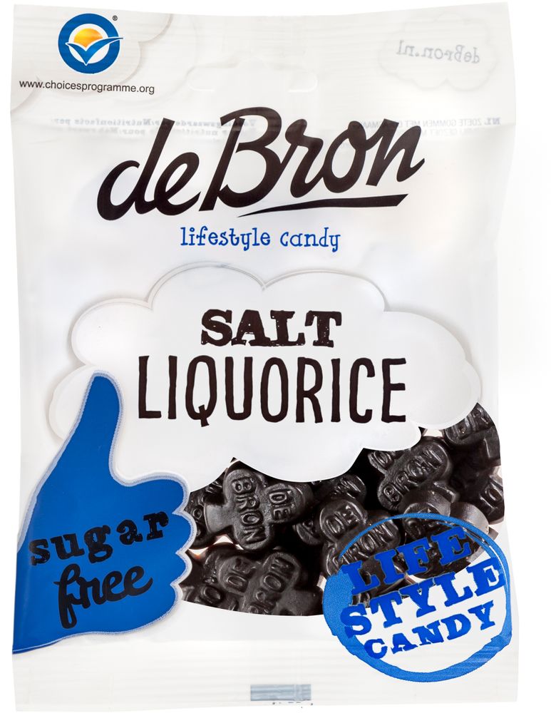 de Bron Sokerittomat Suolaiset Lakritsiapilat 100g