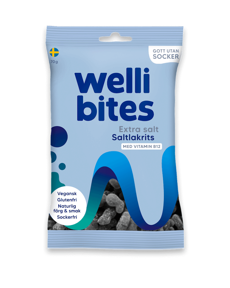 Wellibites Extra Salt Suolalakritsi 70g