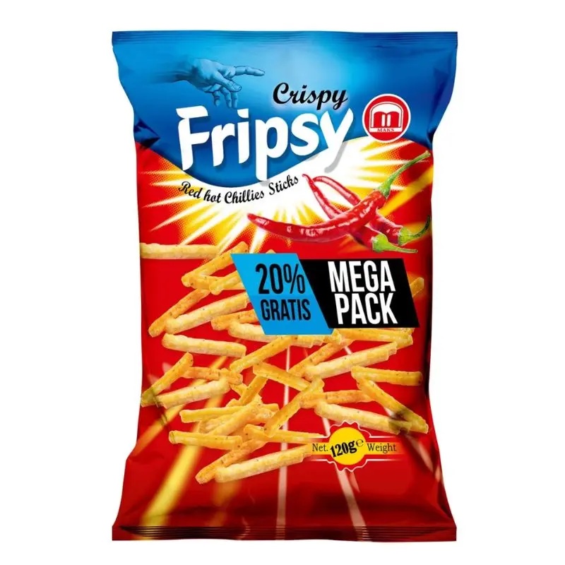 Fripsy Crispy Sticks Red Hot Chilli 120g