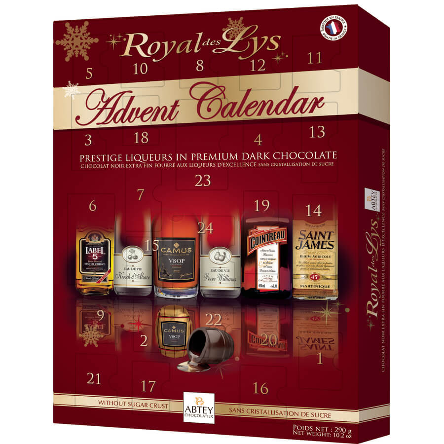 Royal Des Lys Joulukalenteri Liköörisuklailla 290g