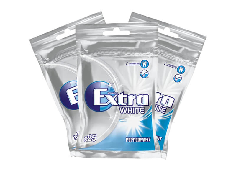 Wrigleys Extra Purukumi White Peppermint 29g x 3 kpl