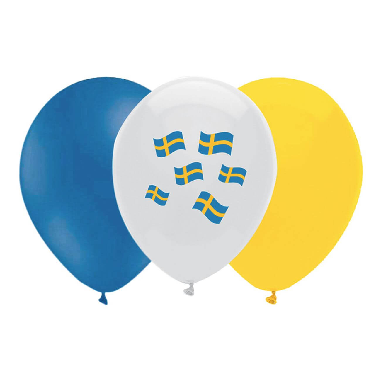 Flaggballonger Sverige 10-pack