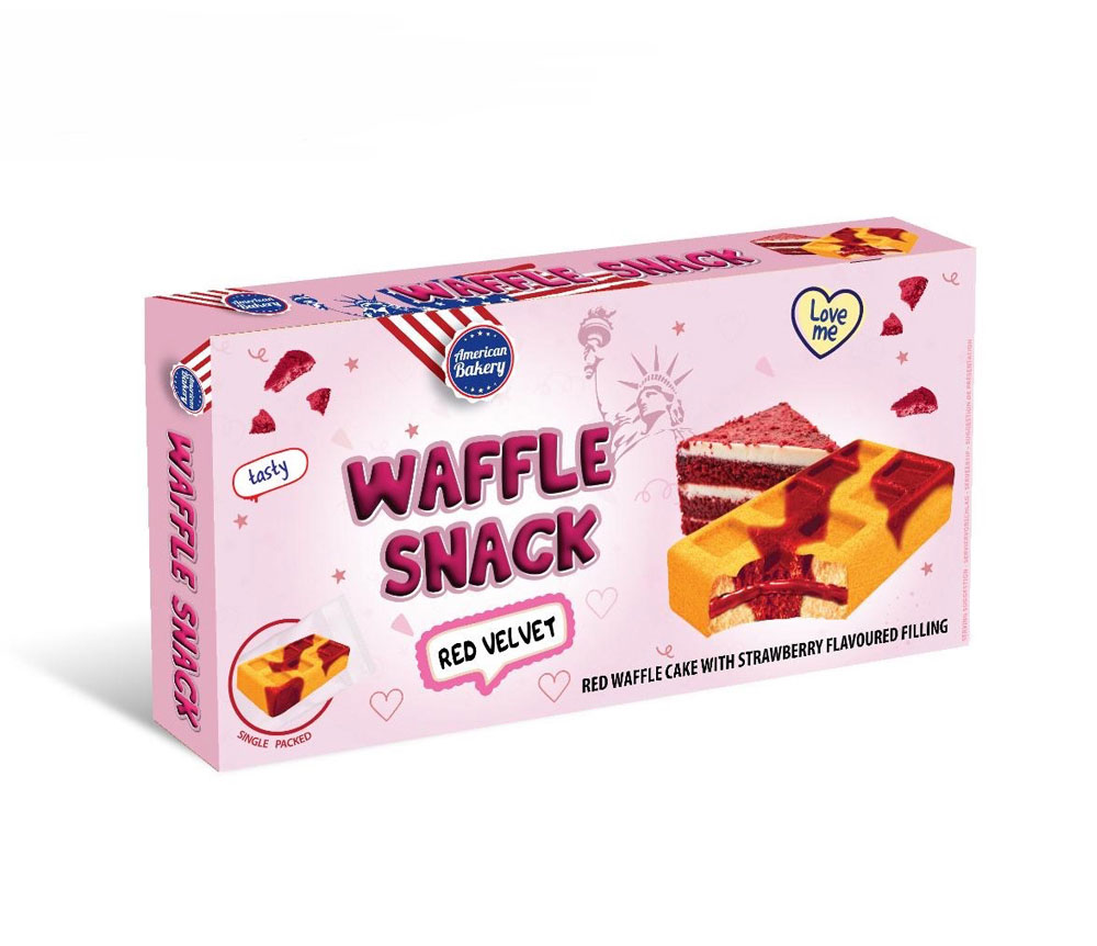 American Bakery Waffle Snack Red Velvet 135g(BF:2026-11-12)
