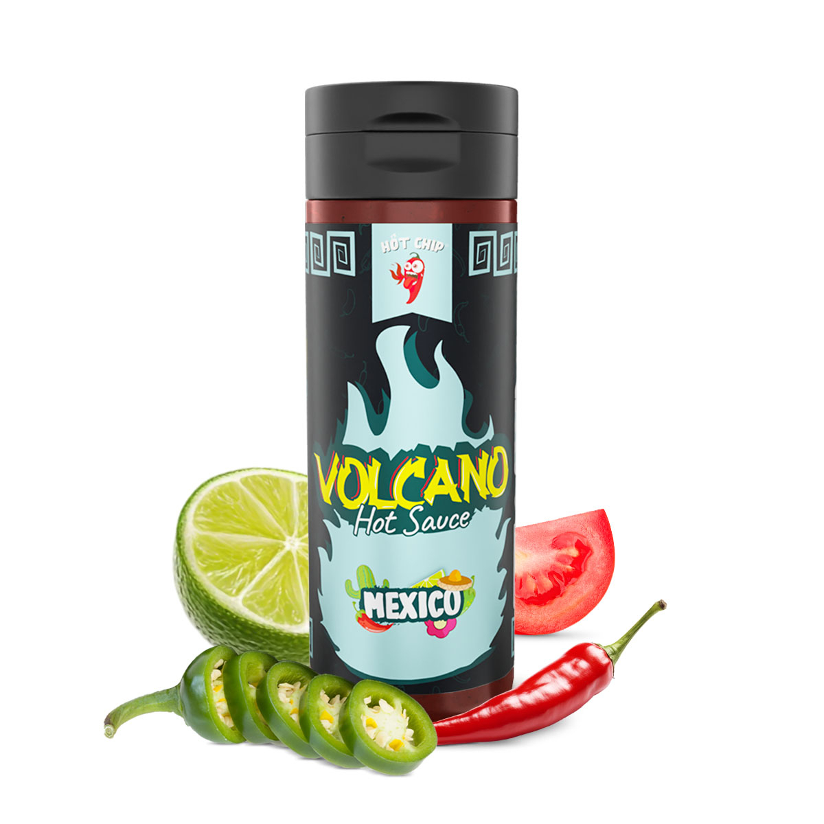 Hot Chip Volcano Hot Sauce Mexican 270ml