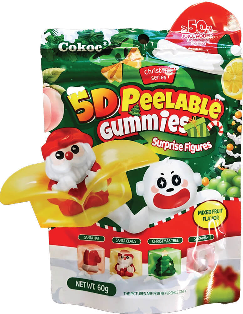 Cokoc 5D Peelable Gummies Mixed Fruit Christmas 60g
