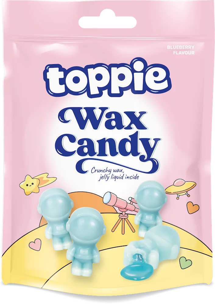 Toppie Wax Candy Astronaut Blåbär 40g