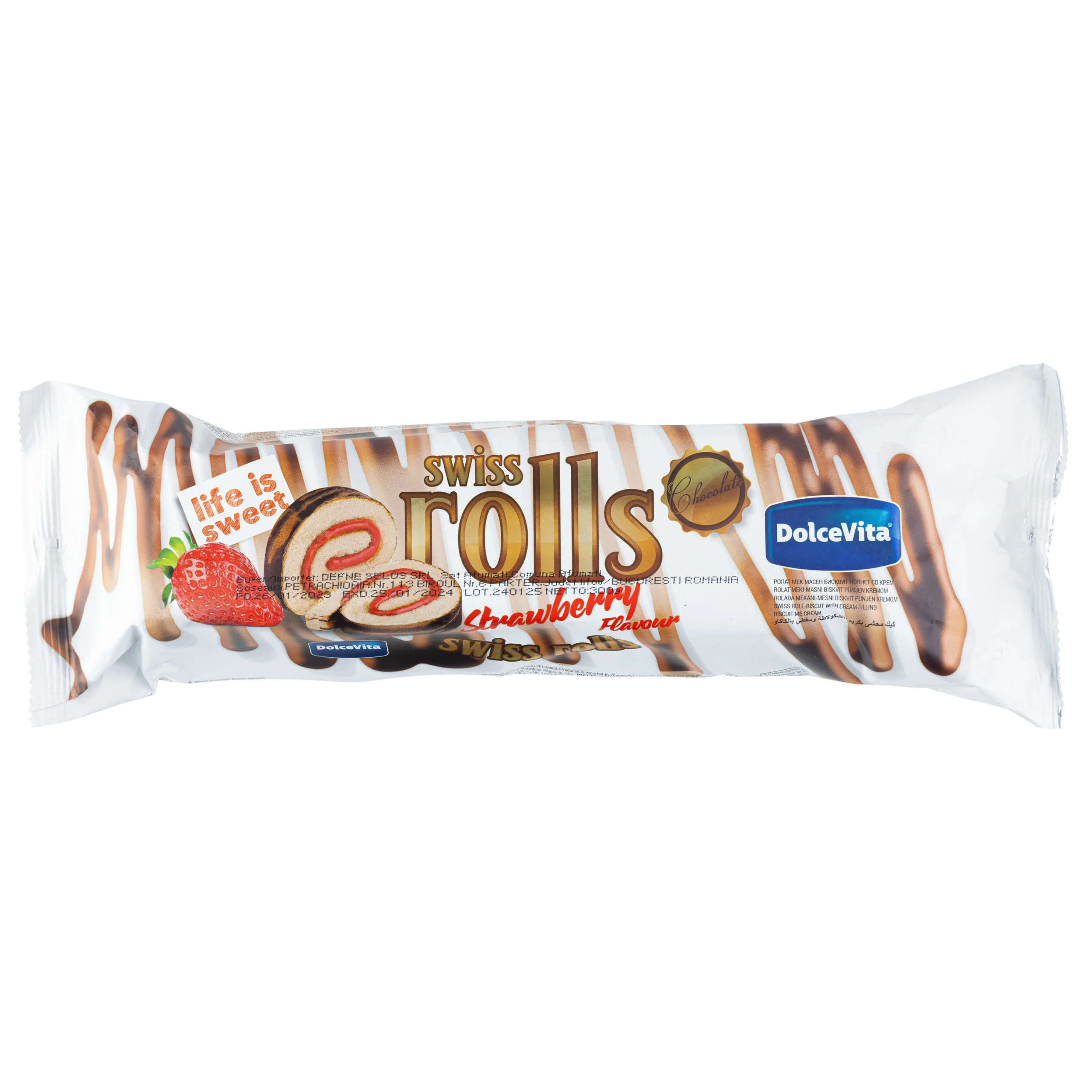 Dolcevita Swiss Rolls Mansikka 300g