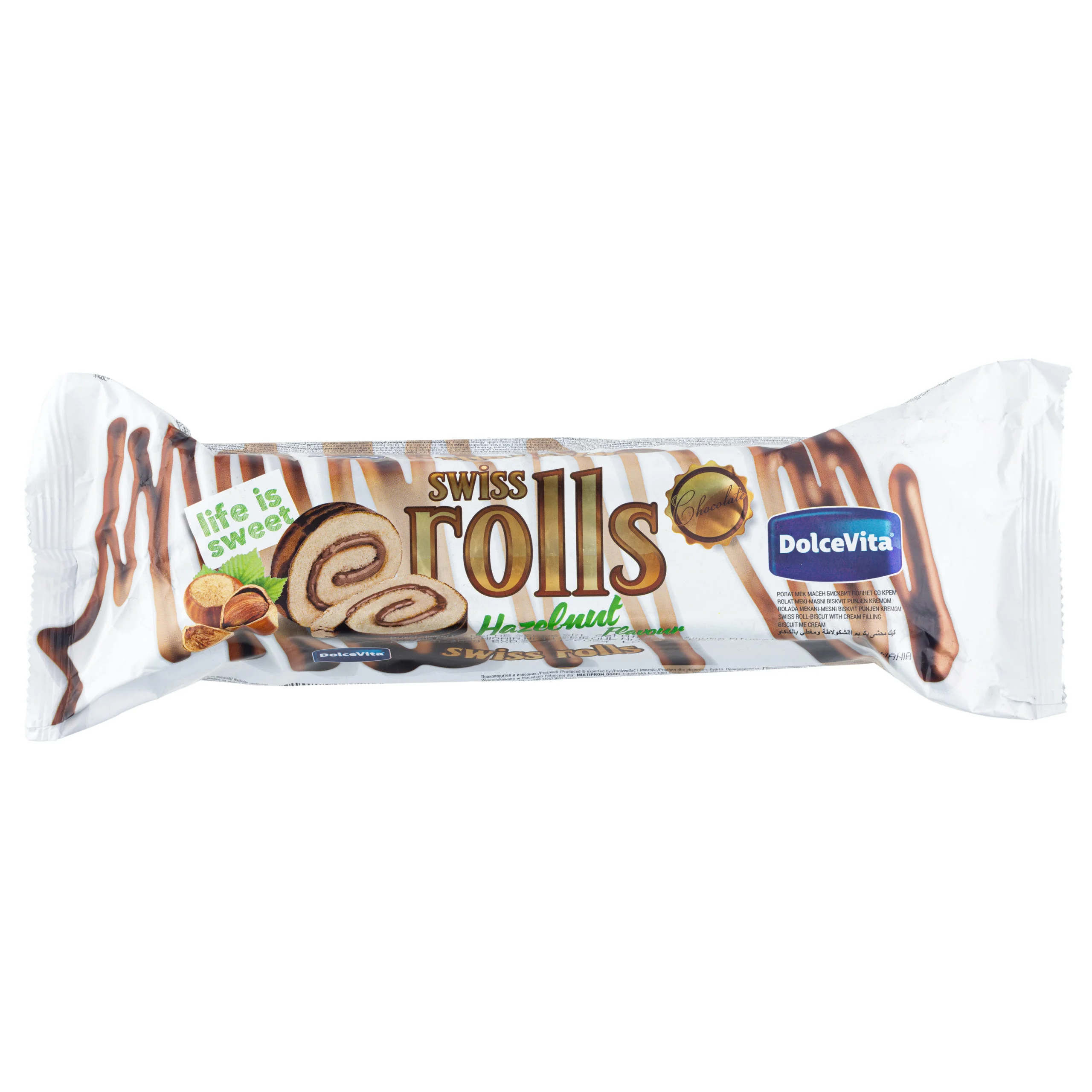 Dolcevita Swiss Rolls Hasselpähkinä 300g