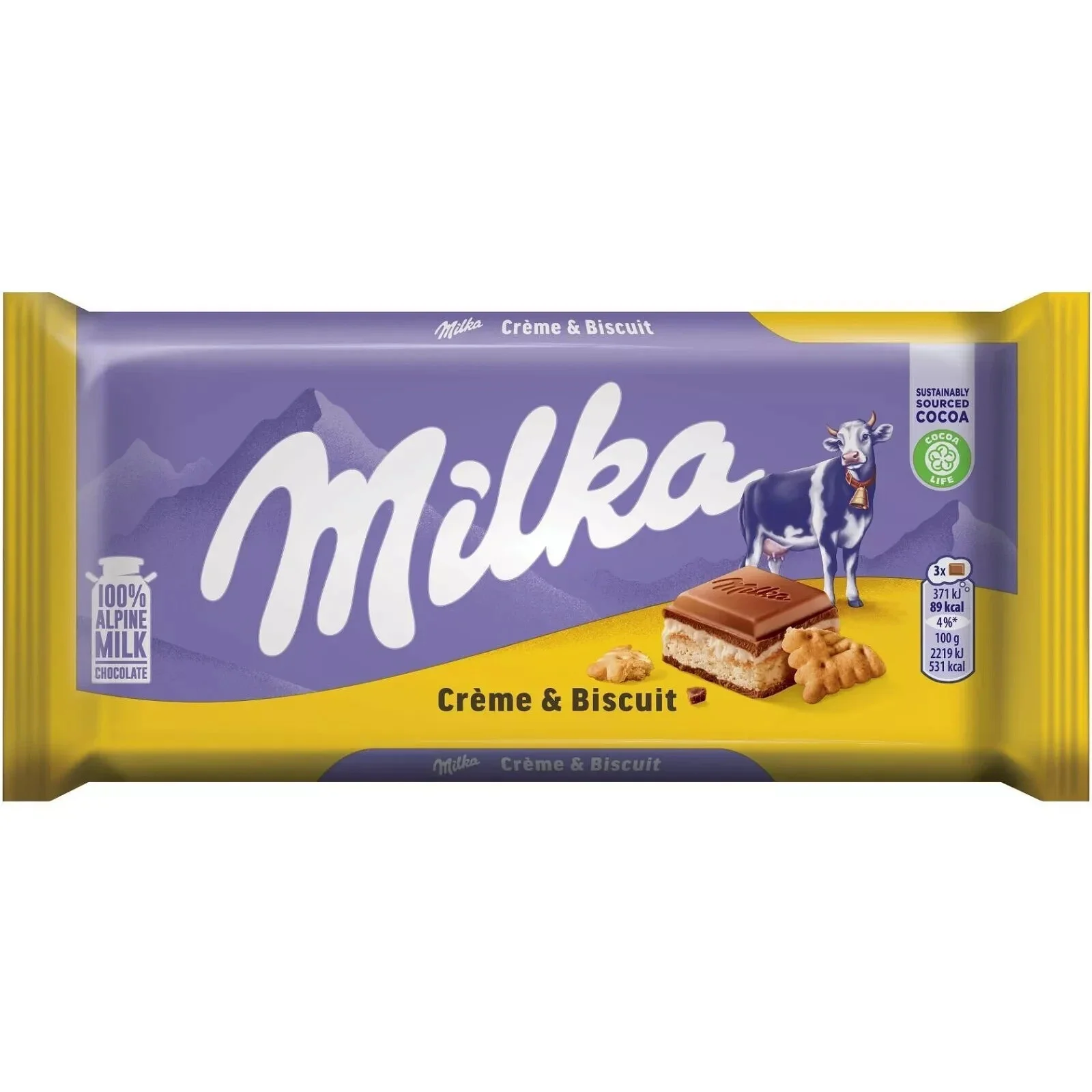 Milka Maitosuklaalevy Creme & Keksi 100g