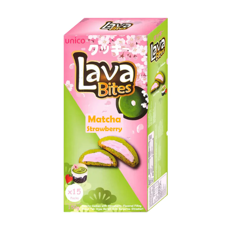 Lava Bites Cookies Matcha Strawberry 150g