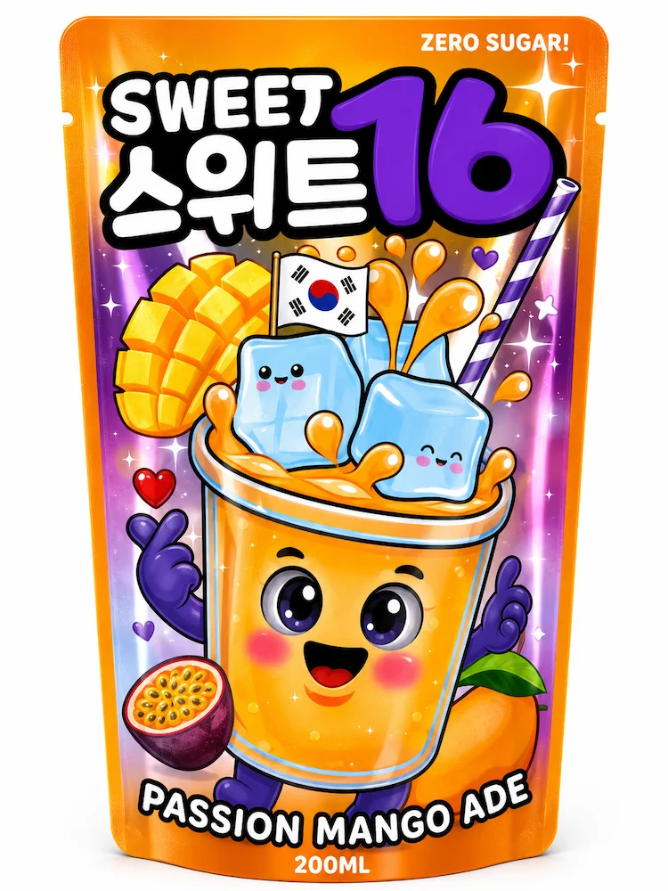 Sweet 16 Passion Mango Ade Zero Sugar 200ml