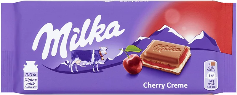 Milka Maitosuklaalevy Cherry Creme 100g
