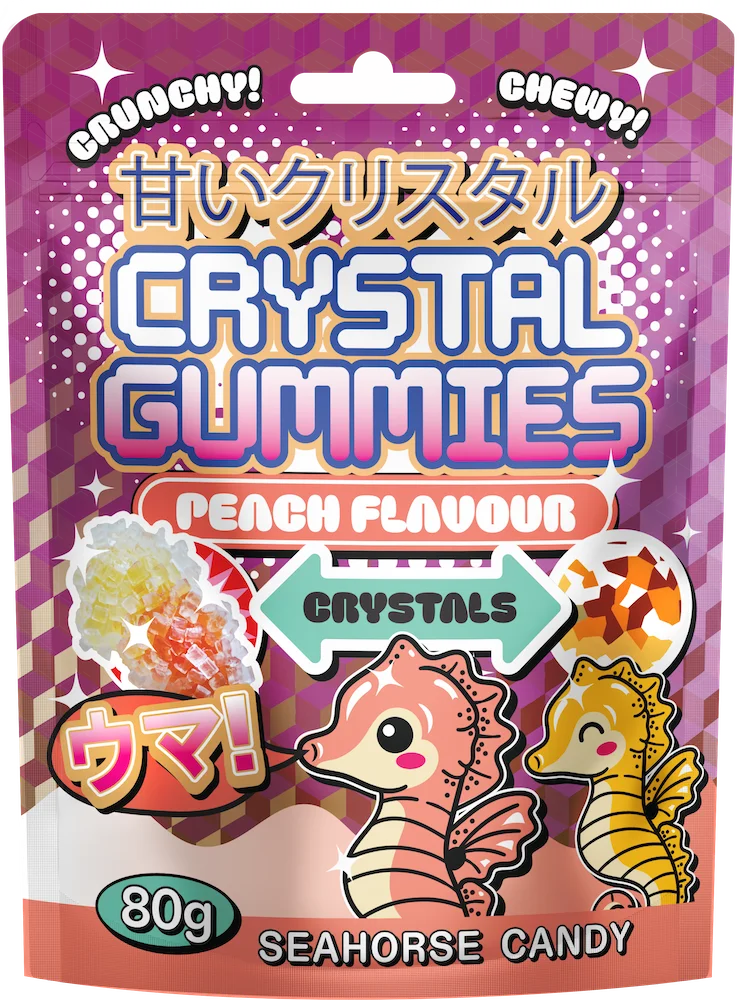 Crystal Gummies Peach Flavour 80g