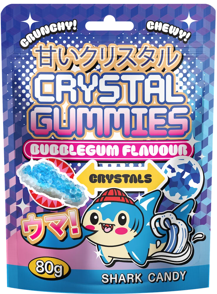 Crystal Gummies Bubblegum Flavour 80g