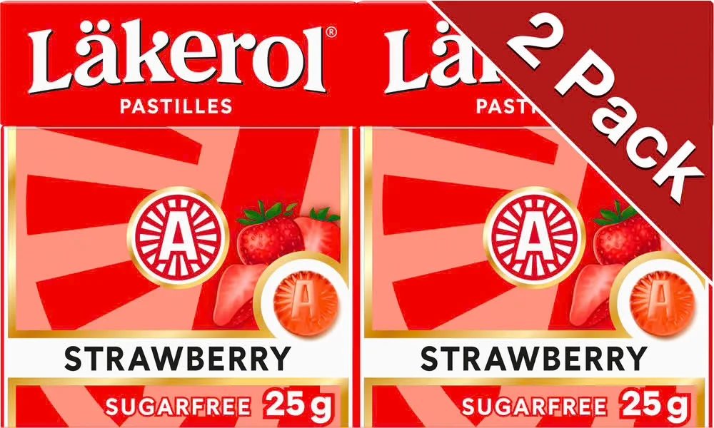Läkerol Mansikka 2-pack 50g