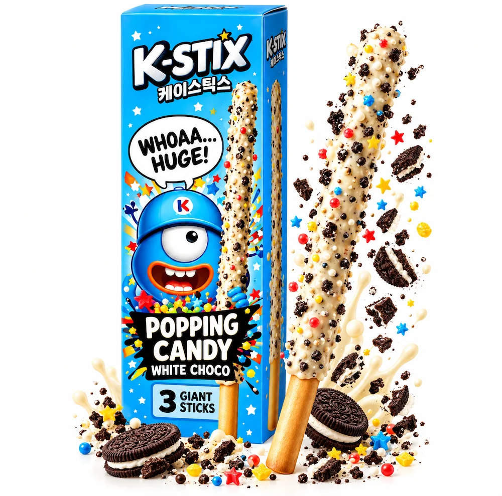 K-Stix Popping Candy White Cookie 54g