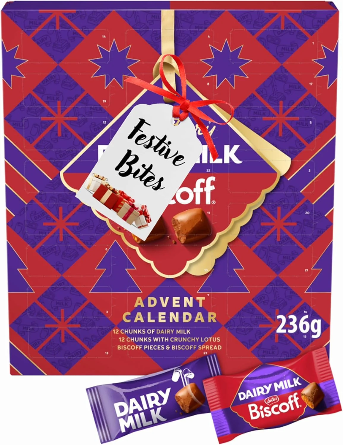 Cadbury Dairy Milk Biscoff Joulukalenteri 236g