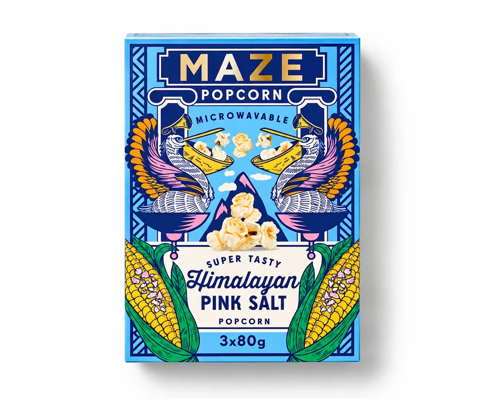 MAZE Popcorn Himalayan Pink Salt 3-pack 240g