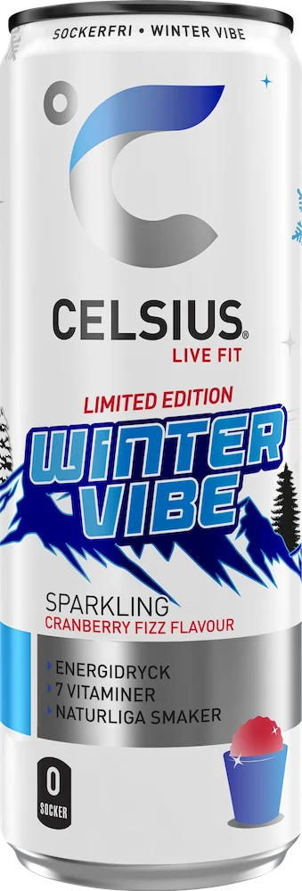 Celsius Winter Vibe Cranberry Fizz 355ml