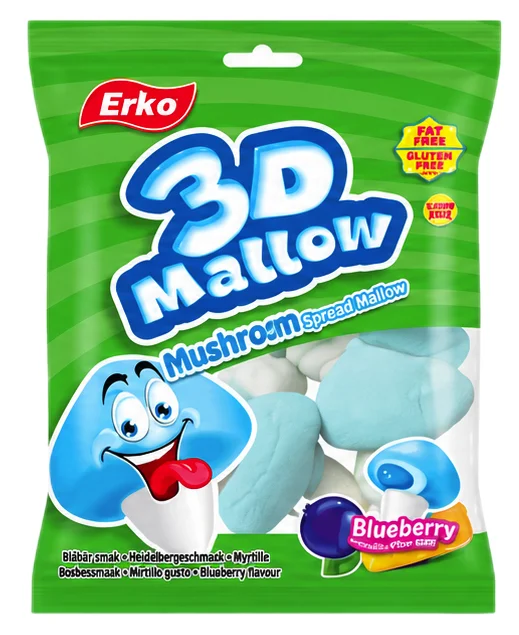 3D Mallow Blåbär 80g